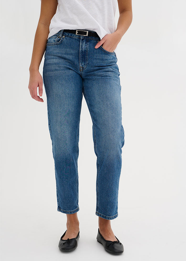 My Essential Wardrobe The Mommy Jeans - Medium Blue Retro Wash