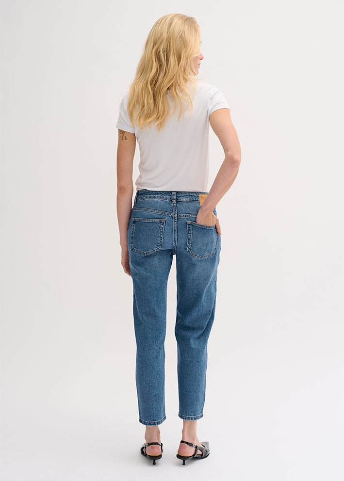 My Essential Wardrobe The Mommy Jeans - Medium Blue Retro Wash