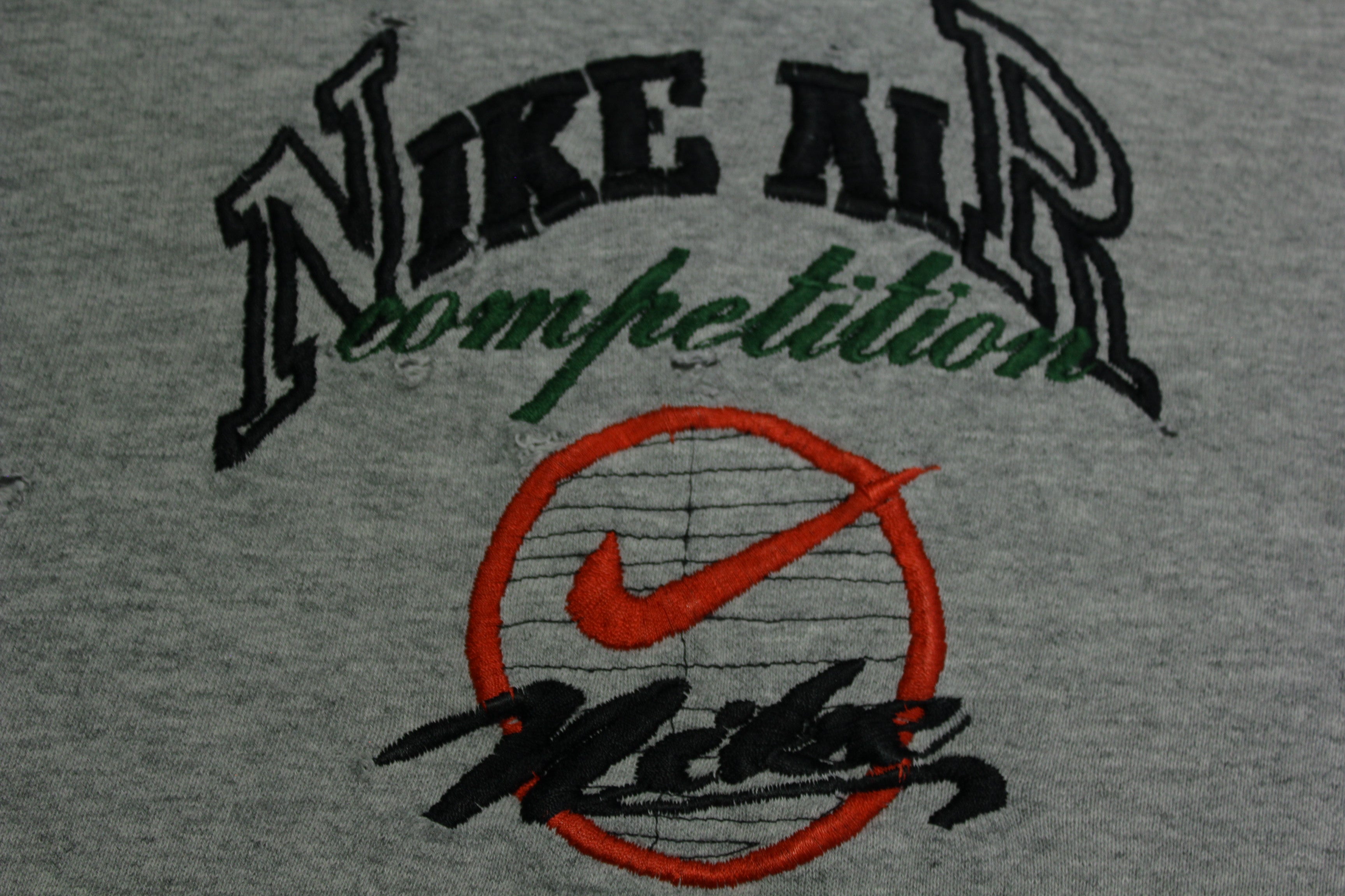 Nike Air Competition Vintage 90's Heavily Distressed White Tag Crewneck Sweatshirt