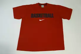 Nike Basketball Center Swoosh Vintage Y2K Silver Tag T-Shirt