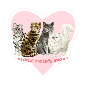 Official Cat Lady Status | Sticker