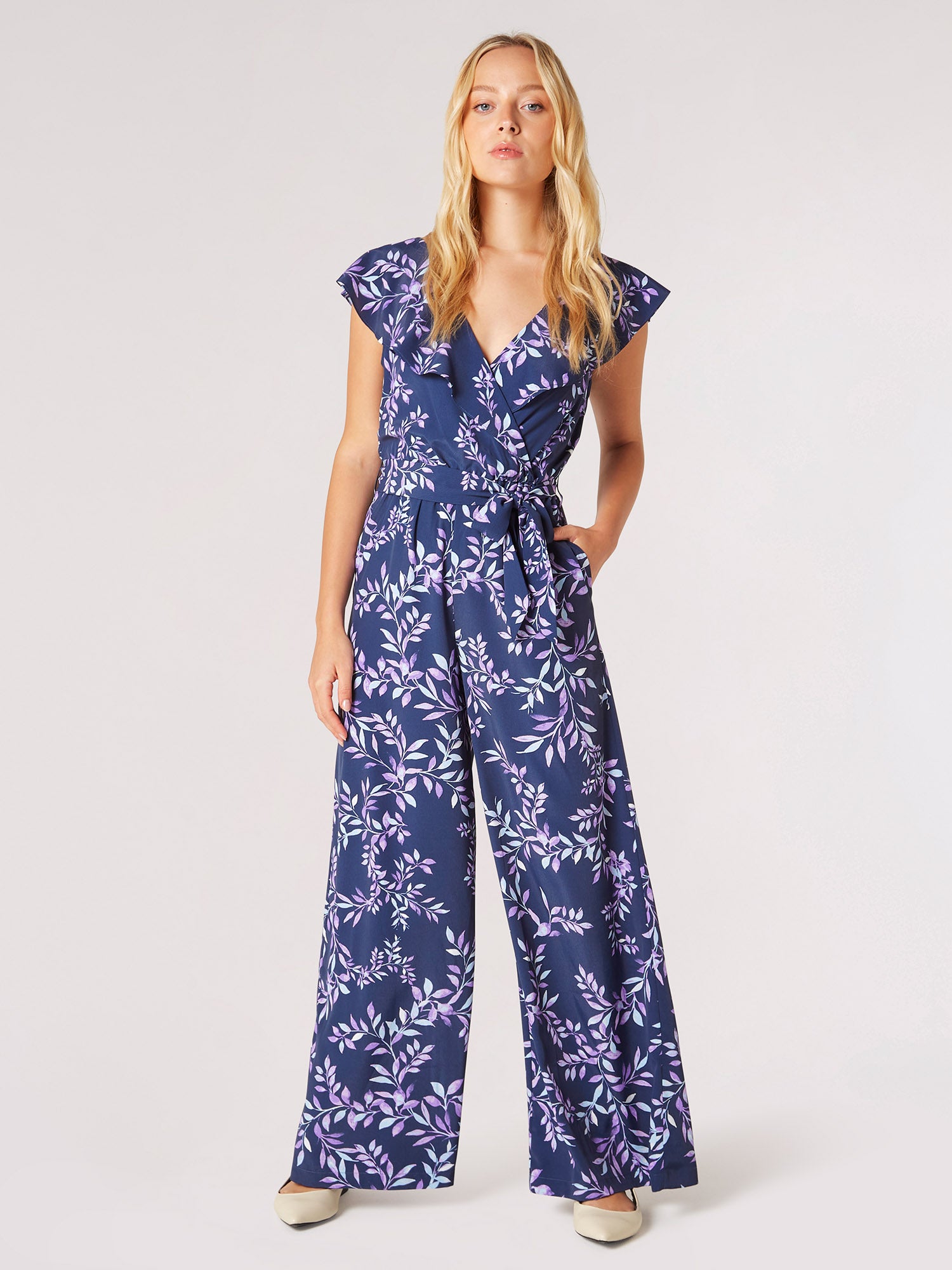 Palazzo Leaf Jumpsuit