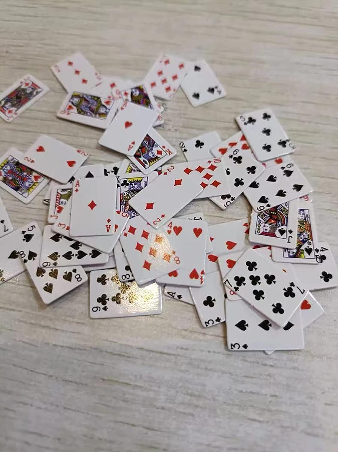 Playing Cards,Pack of 10 Decks,Mini Cards,Poker Cards,Miniature 1.7 Inch Card Set,Small Casino Game Cards for Kids and Adults