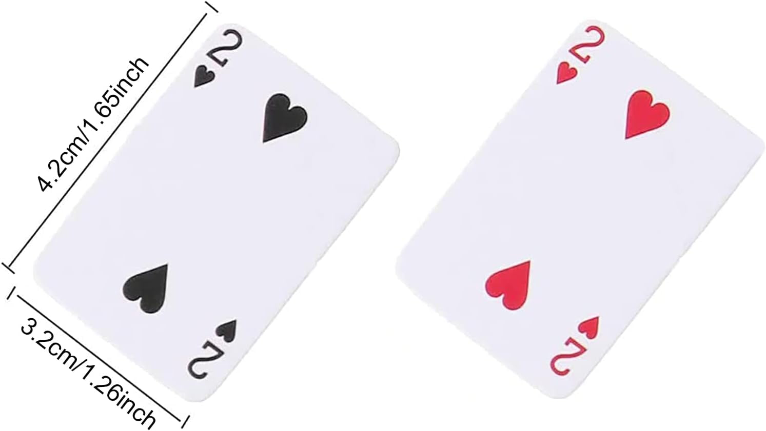 Playing Cards,Pack of 10 Decks,Mini Cards,Poker Cards,Miniature 1.7 Inch Card Set,Small Casino Game Cards for Kids and Adults