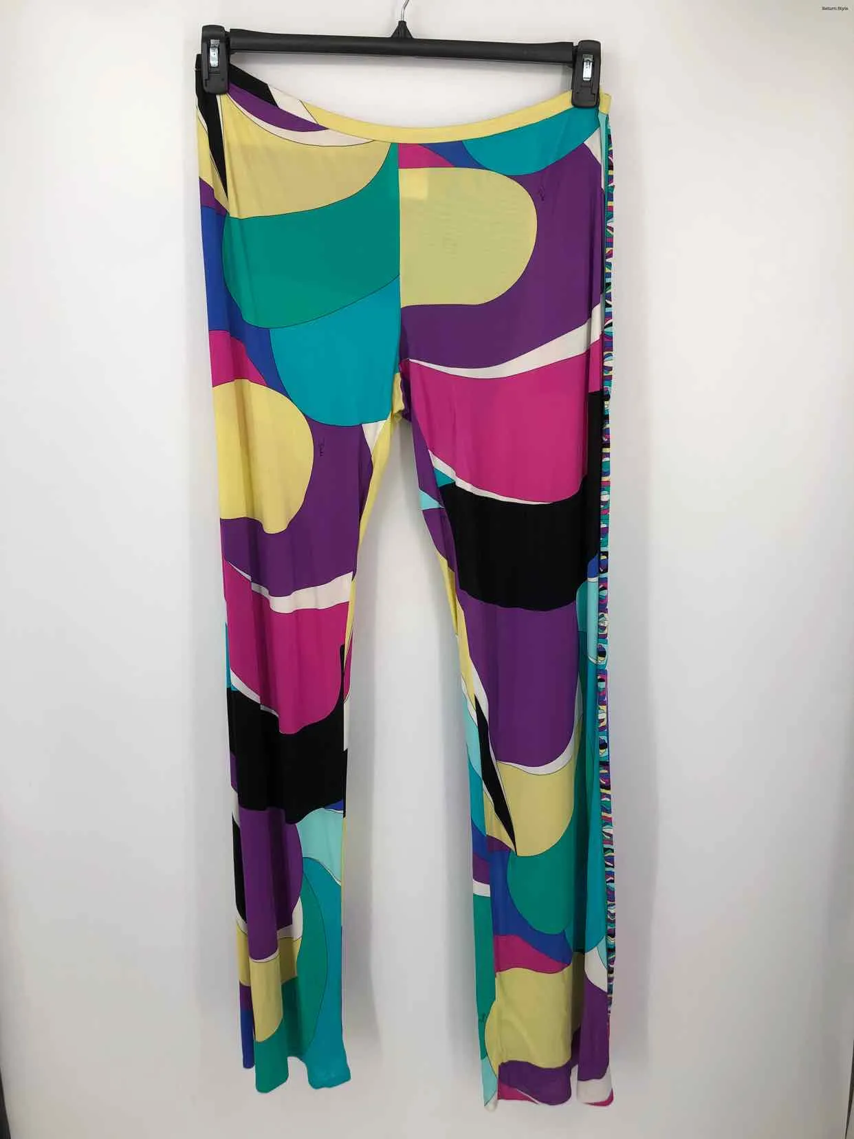 PUCCI Yellow, Pink Purple Multi Groovy Pattern Size 14  (L) Pants