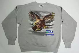 Seattle Seahawks 2001 Lee Sport Y2K Vintage Emerald Eyes Crewneck Sweatshirt