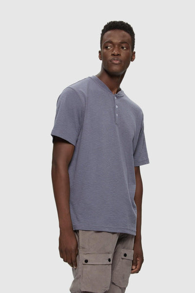 Slub Short Sleeve Henley