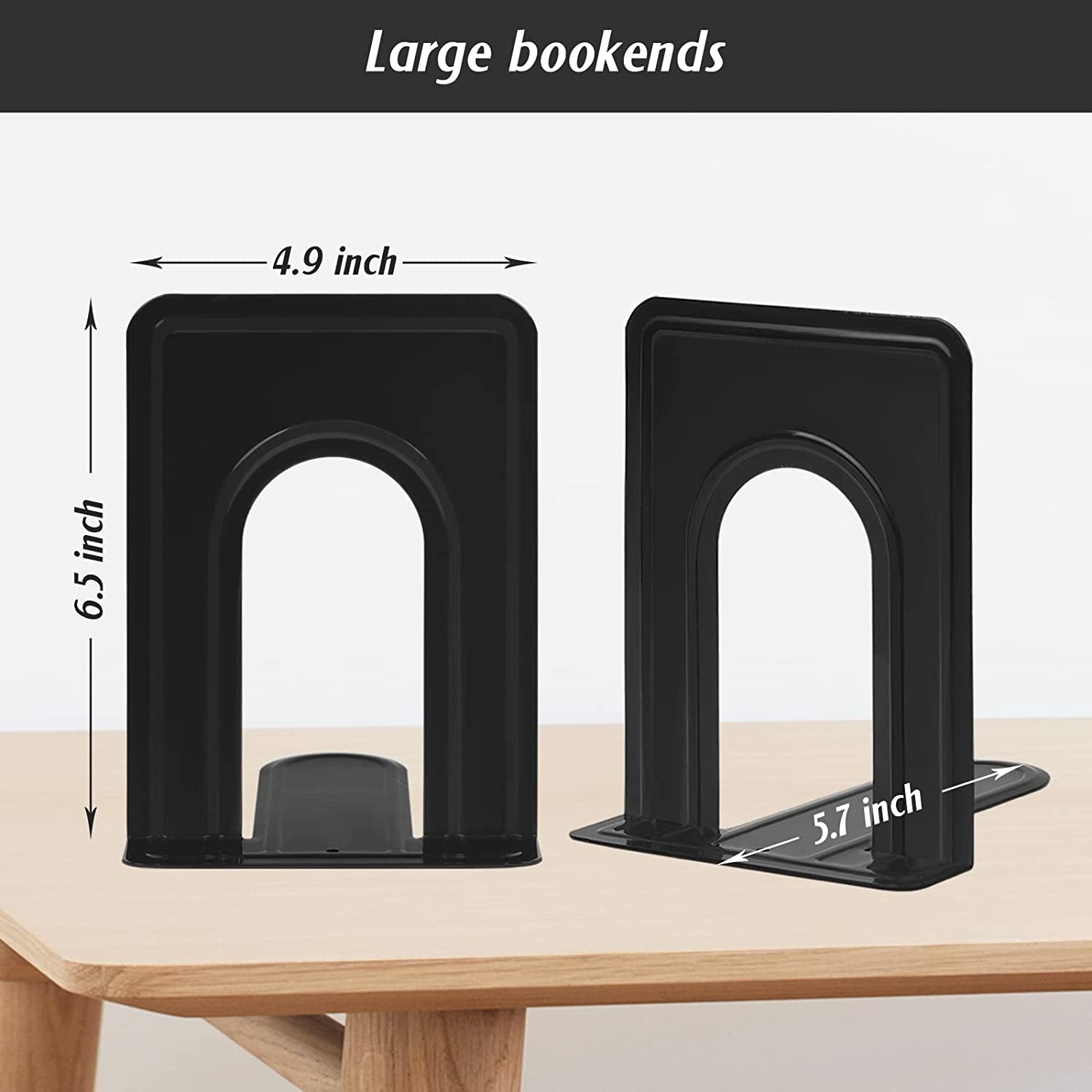 Spring Book Ends Sturdy Bookends for Shelves, Universal Book End Heavy-Duty