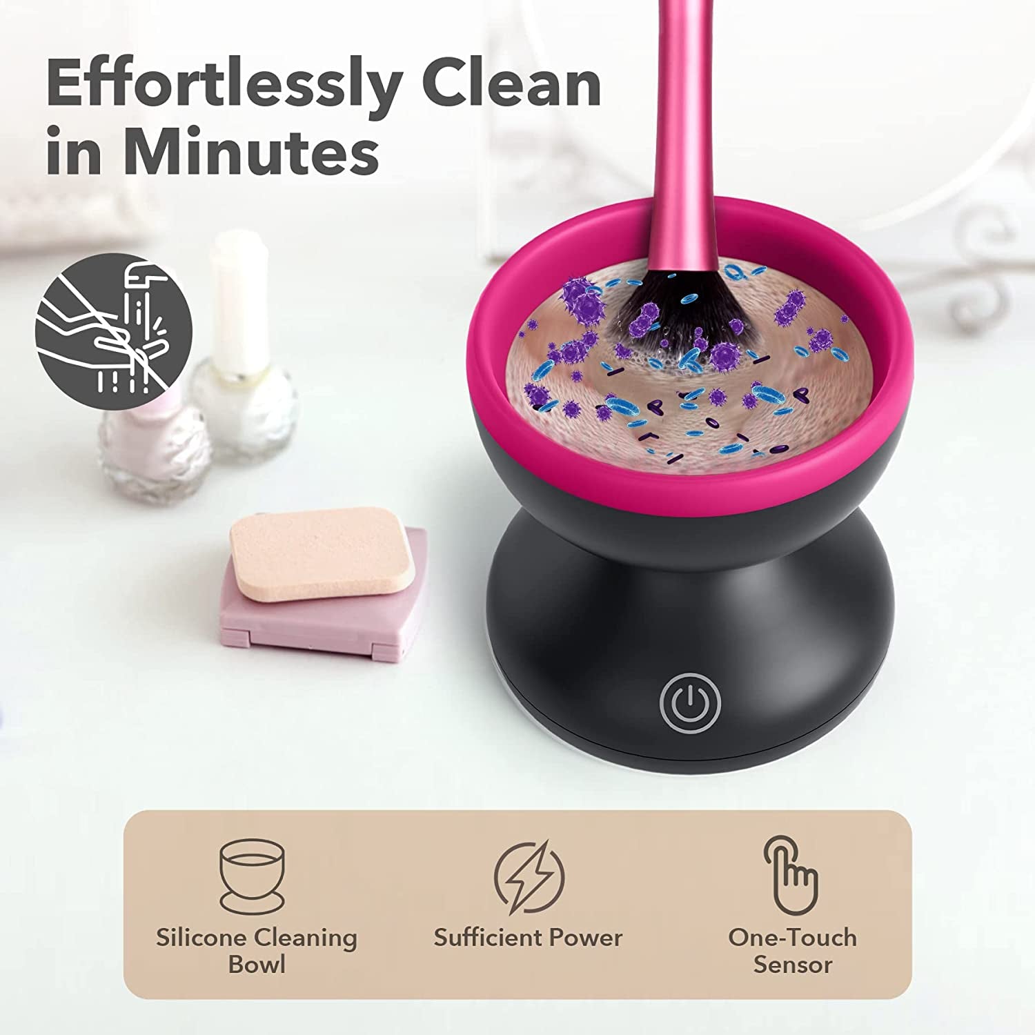 Spring Electric Makeup Brush Cleaner Machine