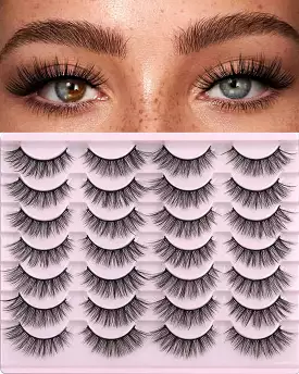 Spring False Eyelashes 14Mm Faux 3D Mink Lashes 14 Pairs