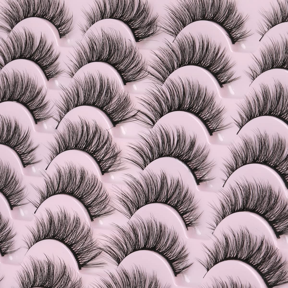 Spring False Eyelashes 14Mm Faux 3D Mink Lashes 14 Pairs