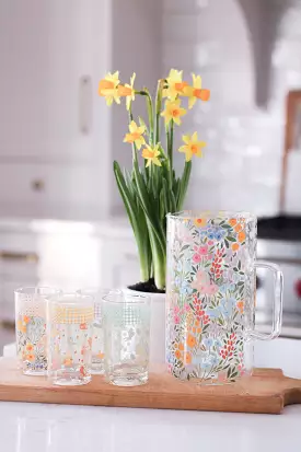 Spring Floral Glass