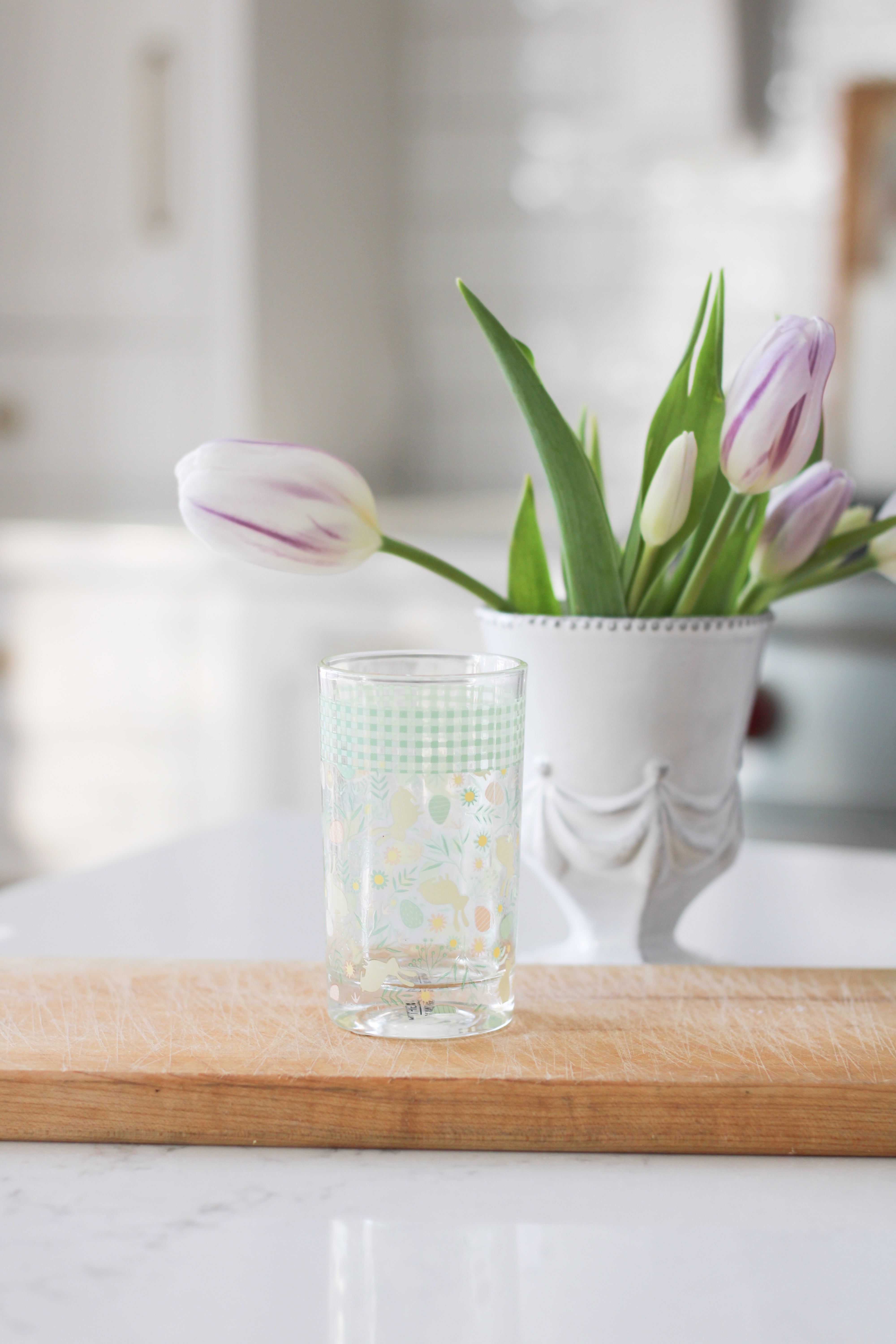 Spring Floral Glass