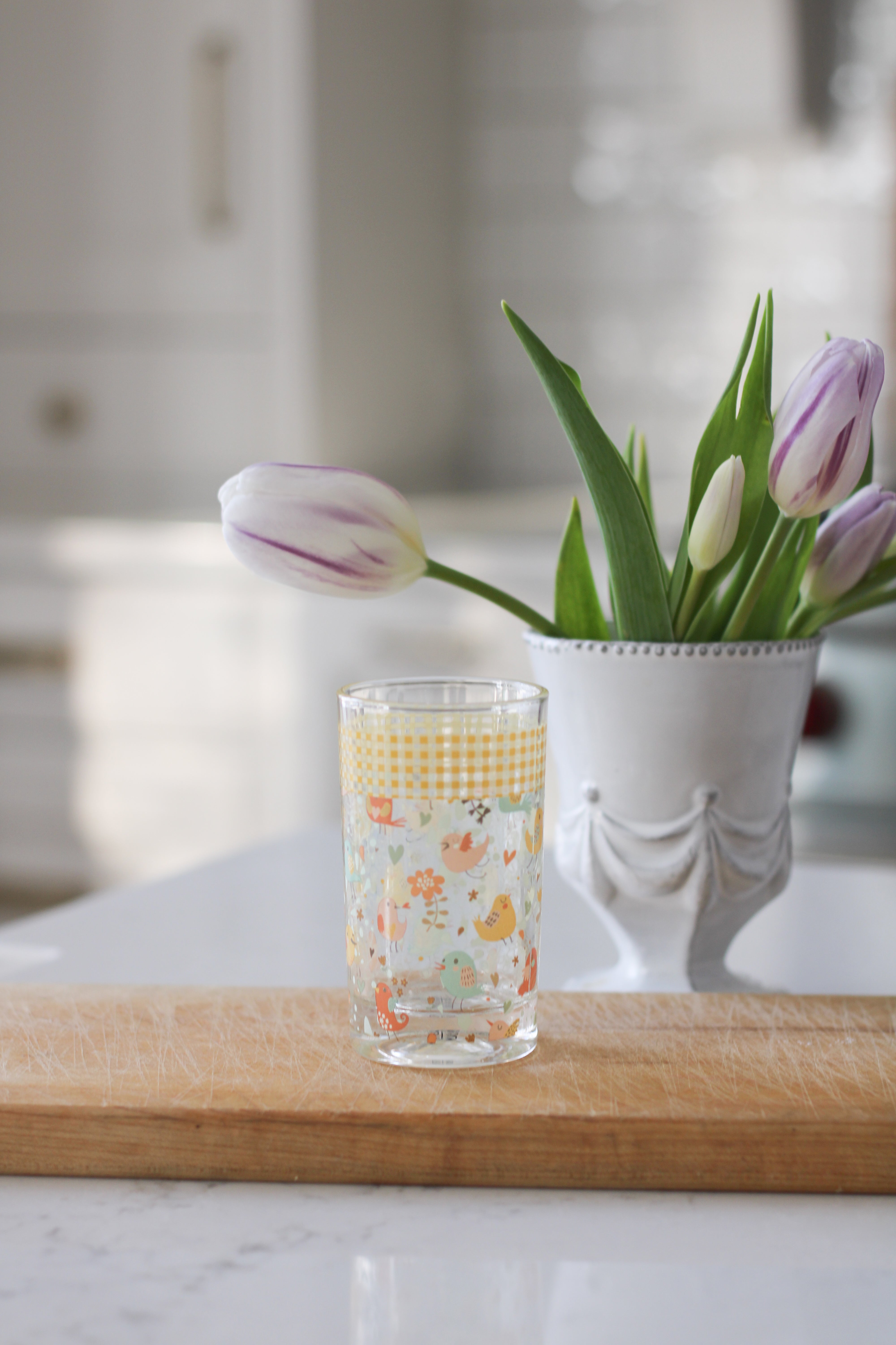 Spring Floral Glass