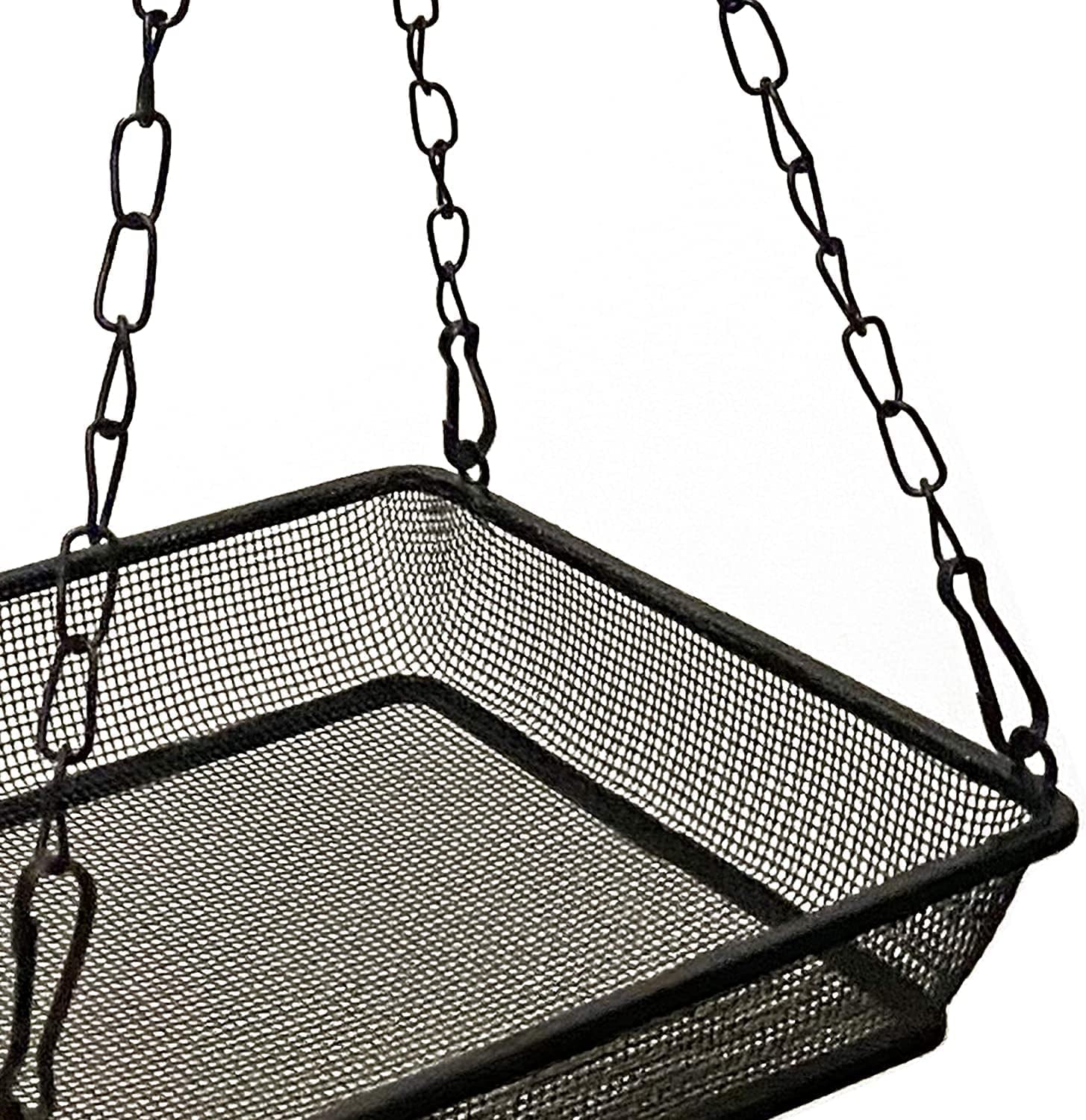 Spring Hanging Bird Feeder Tray Platform Metal Mesh Seed Tray