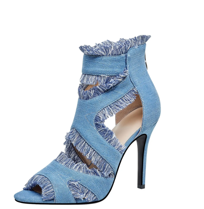 Spring Harbor Denim High Heels