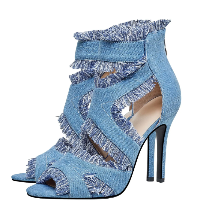 Spring Harbor Denim High Heels