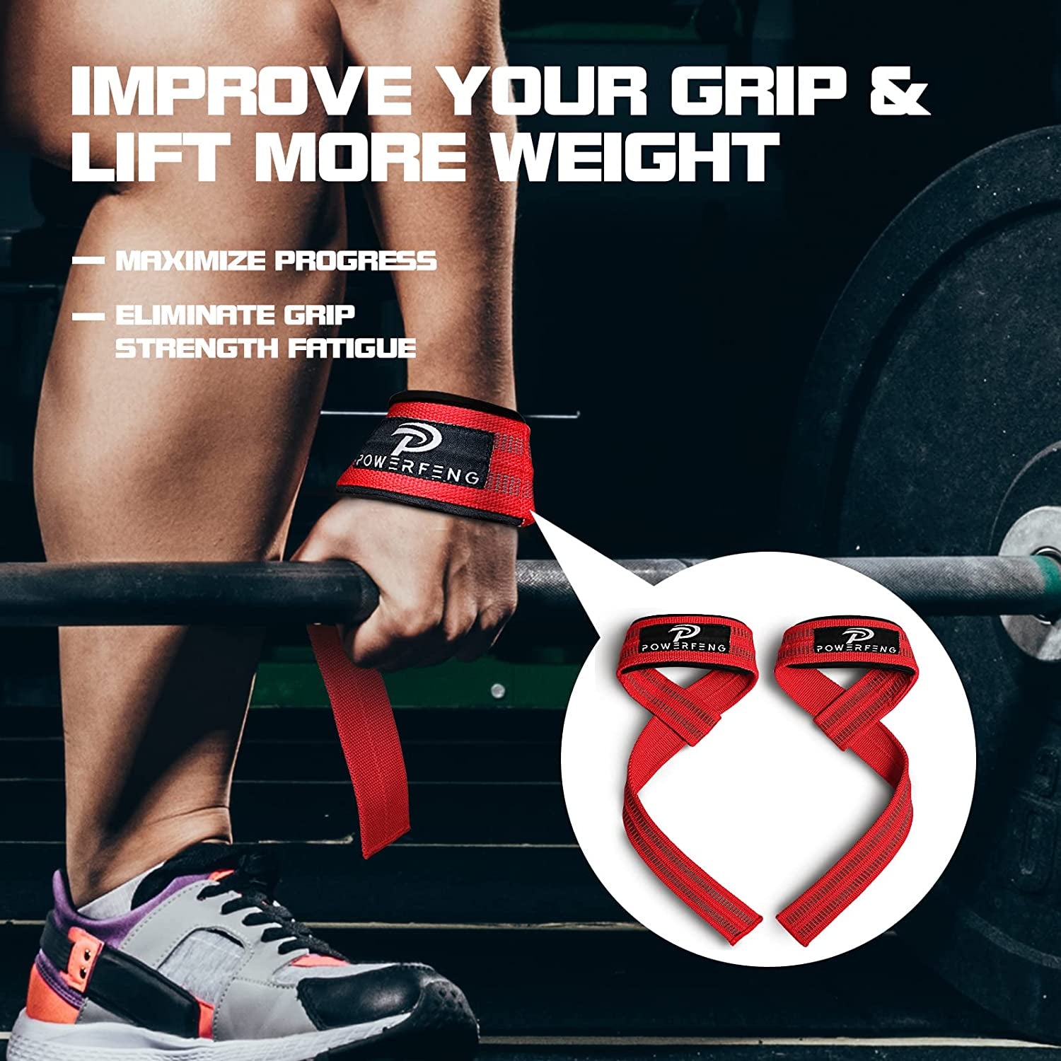 Spring Lifting Wrist Straps for Weightlifting: Deadlift Weighting Strap for Women & Men Weightlift Dead Lifting Straps with Wris