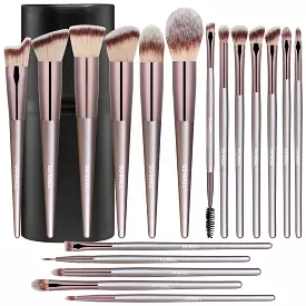 Spring Makeup Brush Set 18 Pcs Premium Synthetic Foundation Powder