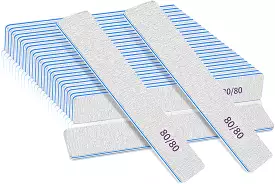 Spring Nail File-Nail Files, 80/80 Grit Nail Files for Gel Nails, 12 PCS