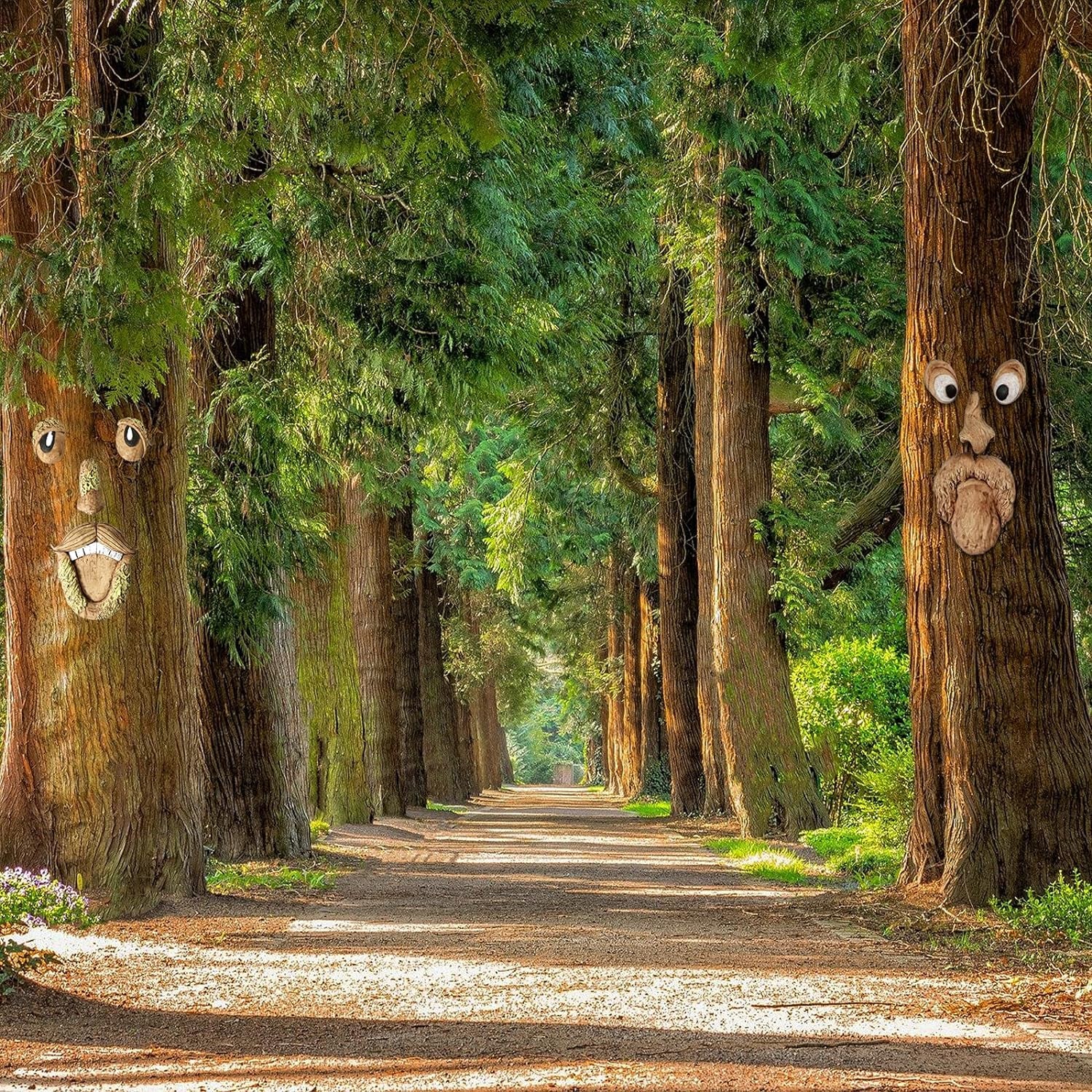 Spring Tree Faces Decor Outdoor, Old Man Tree Hugger Bark Ghost Face