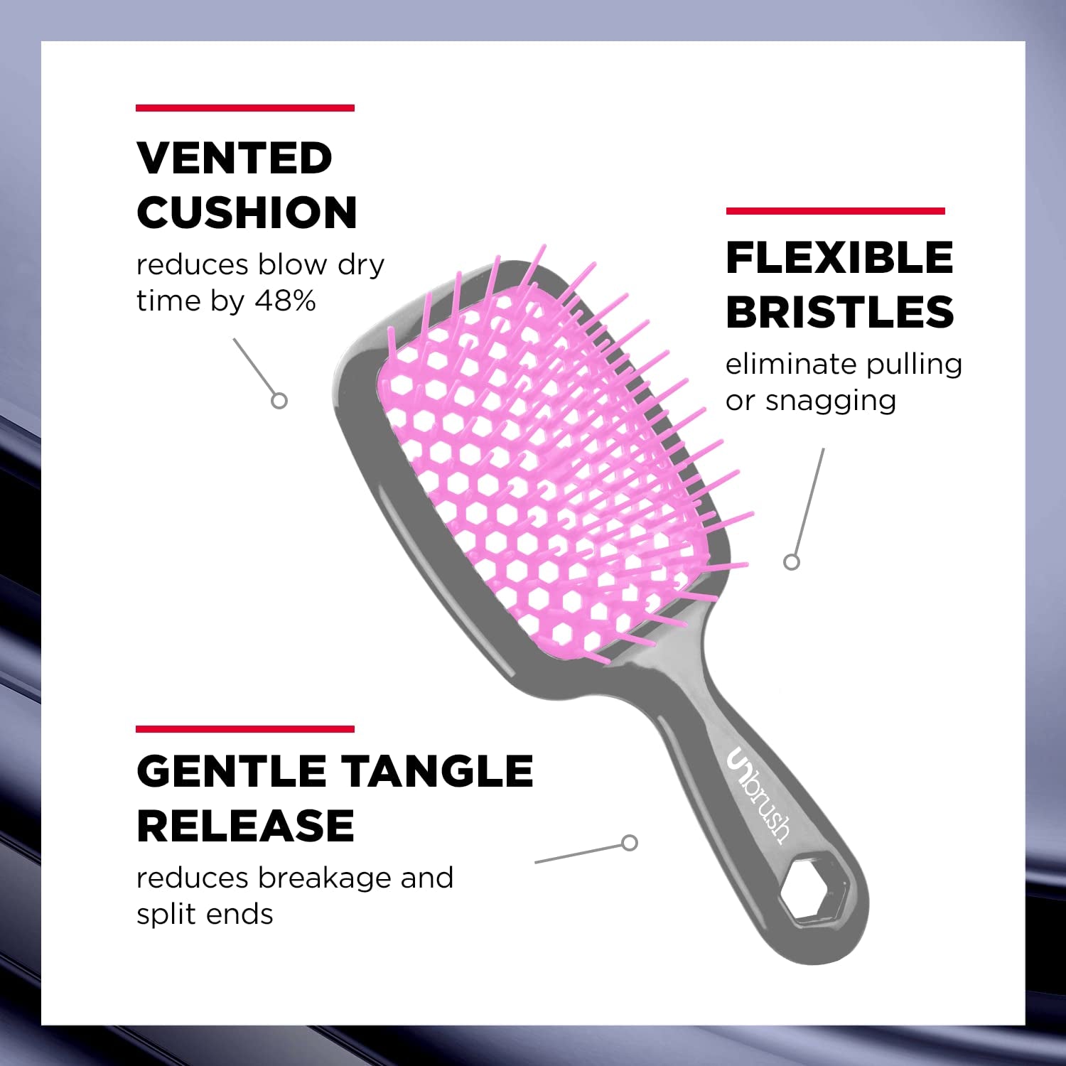 Spring Wet & Dry Unbrush  Vented Detangling Hair Brush