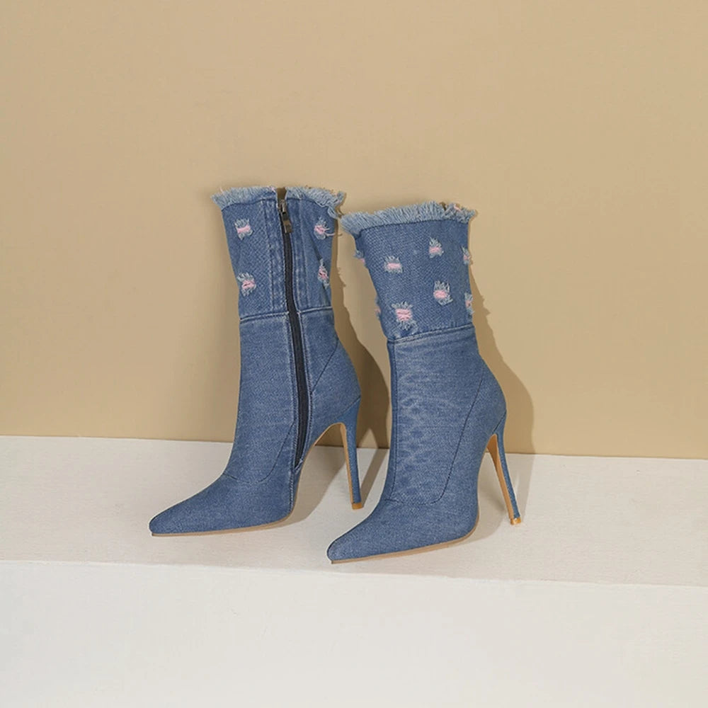 Spring Zanotti Denim High Heel