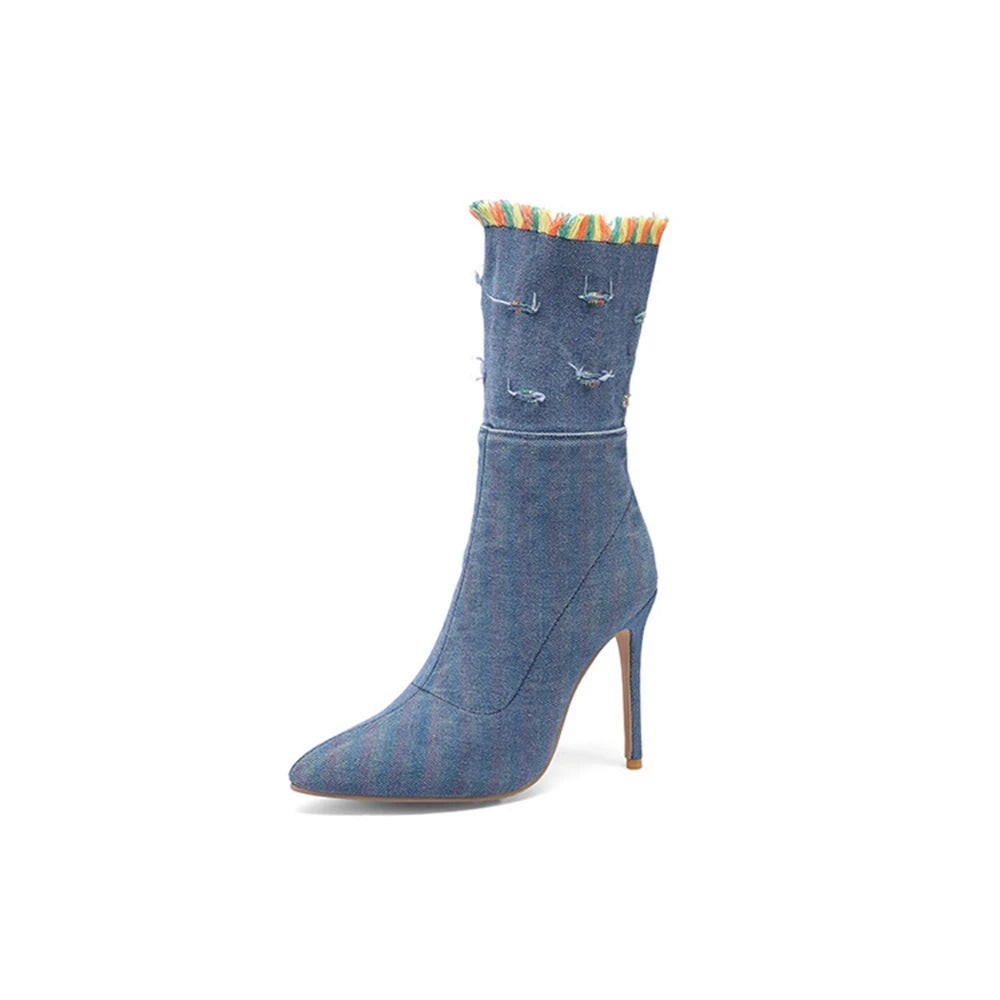 Spring Zanotti Denim High Heel