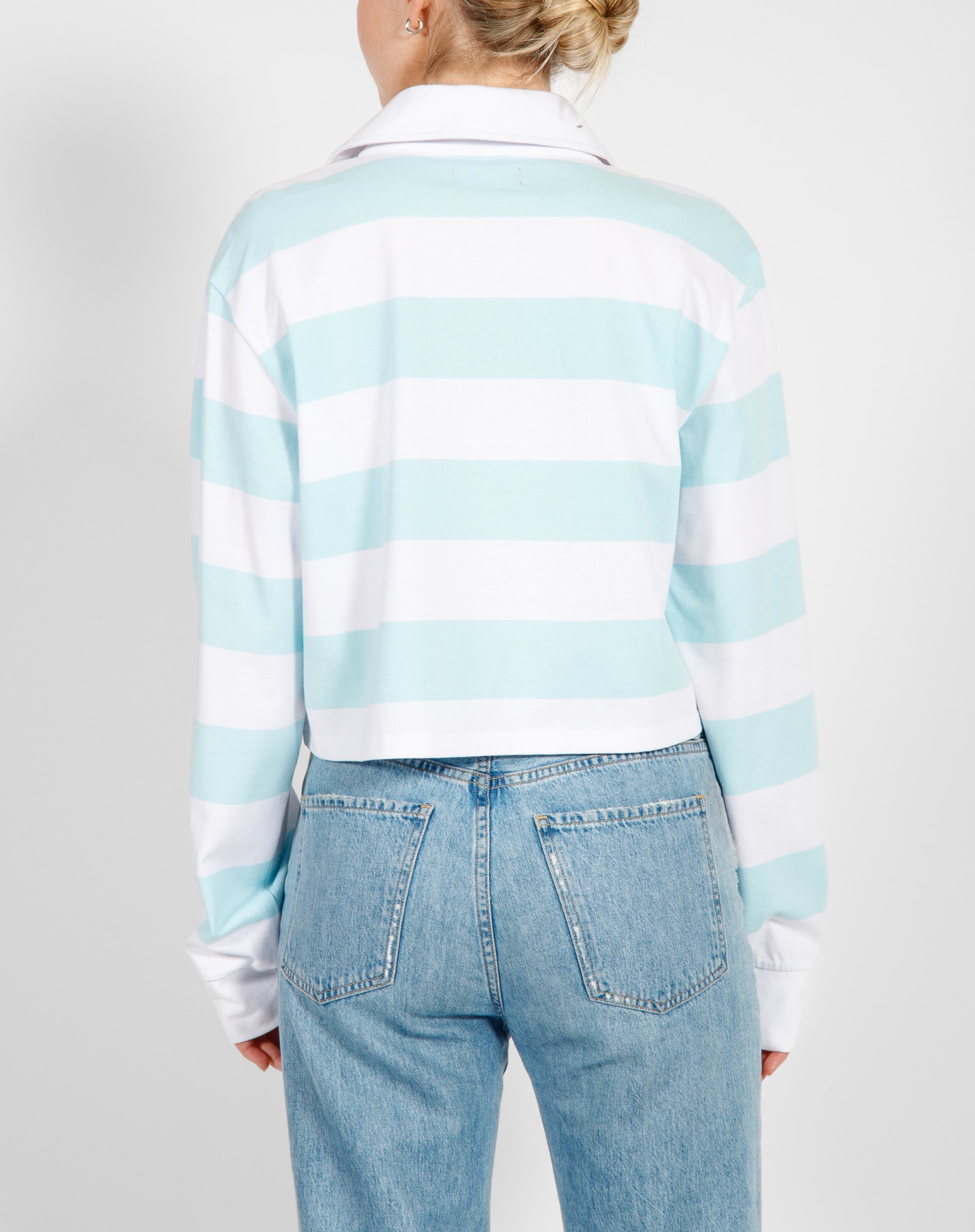 Striped Cropped Rugby Shirt