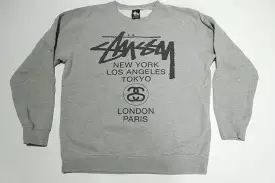 Stussy NY LA Tokyo Brooklyn Compton Crewneck Sweatshirt