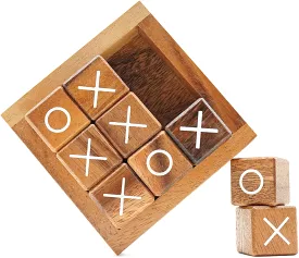 Tic Tac Toe for Kids and Adults Coffee Table Living Room Decor and Desk Decor Family Games Night Classic Board Games Wood Rustic