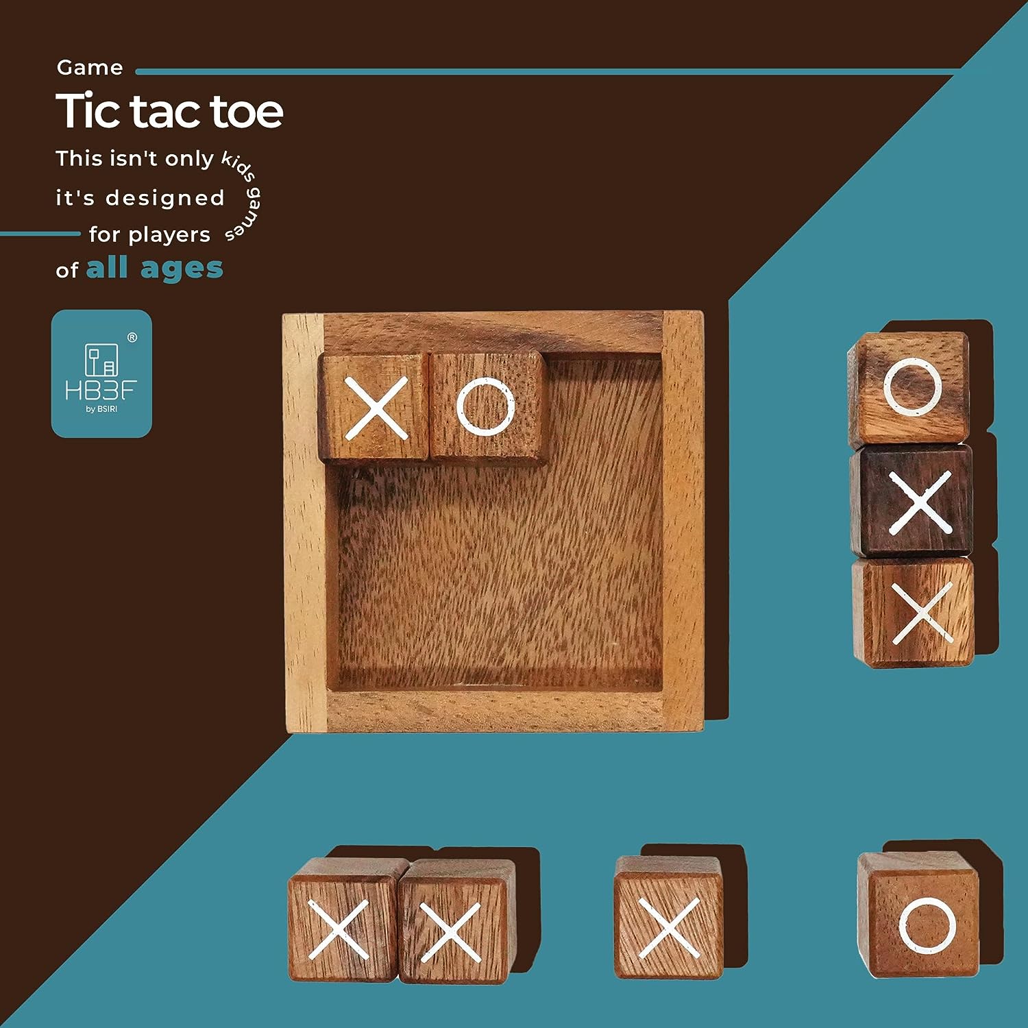 Tic Tac Toe for Kids and Adults Coffee Table Living Room Decor and Desk Decor Family Games Night Classic Board Games Wood Rustic