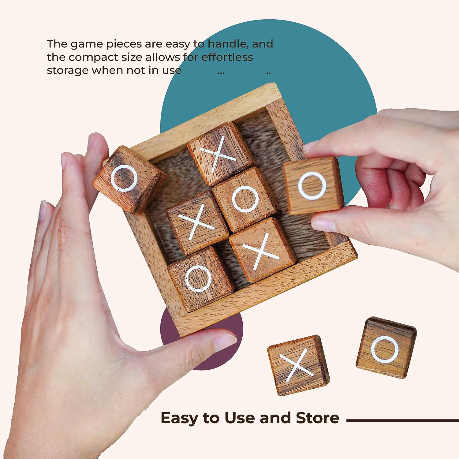 Tic Tac Toe for Kids and Adults Coffee Table Living Room Decor and Desk Decor Family Games Night Classic Board Games Wood Rustic