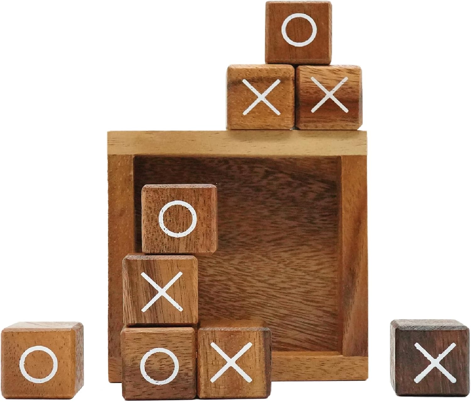 Tic Tac Toe for Kids and Adults Coffee Table Living Room Decor and Desk Decor Family Games Night Classic Board Games Wood Rustic