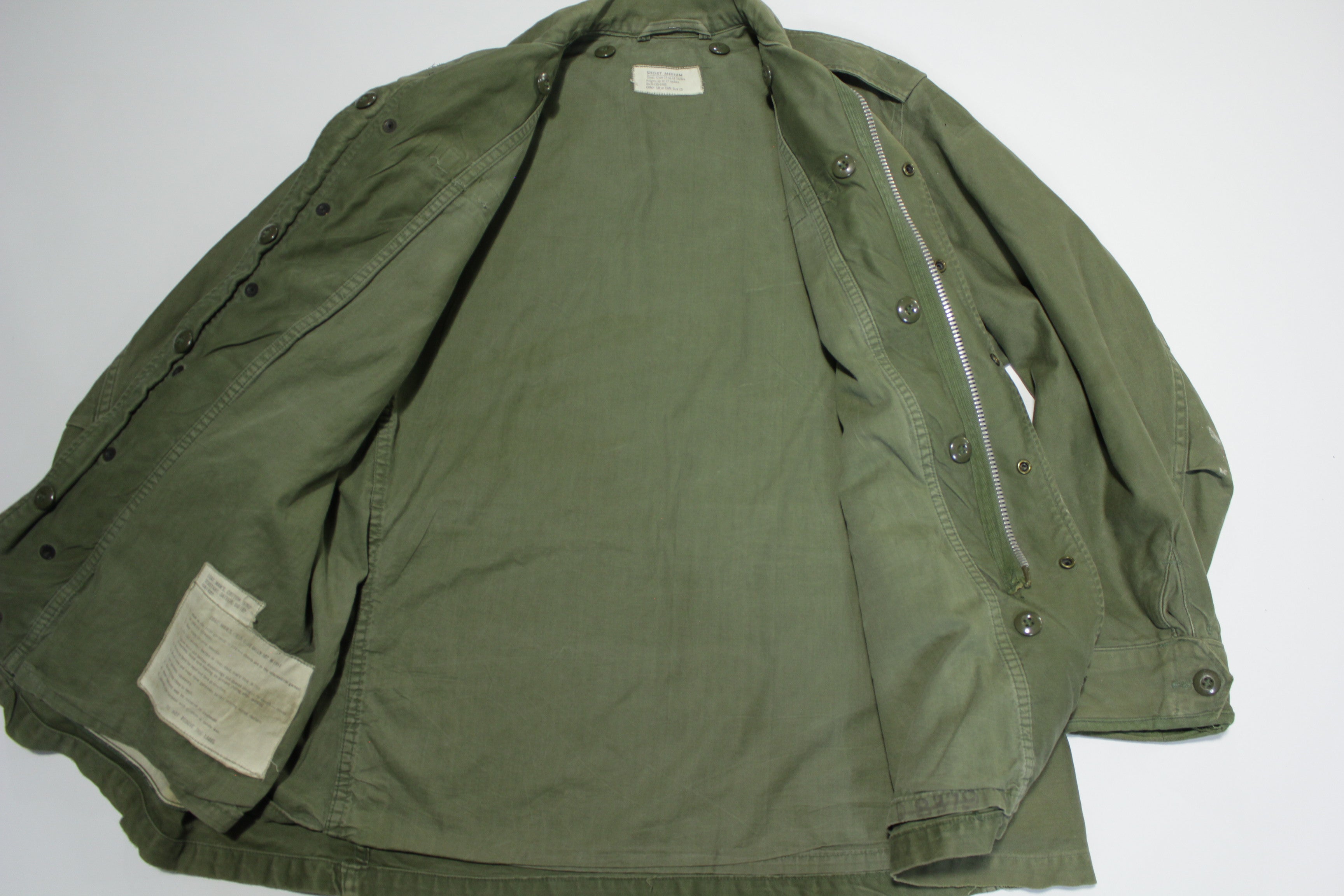 US Army Vintage 1960's Vietnam M-51 M-1951 Field Jacket w/ Liner, OG107