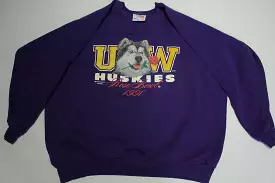 UW University of Washington Huskies Vintage 90's Rose Bowl 1991 Crewneck Sweatshirt