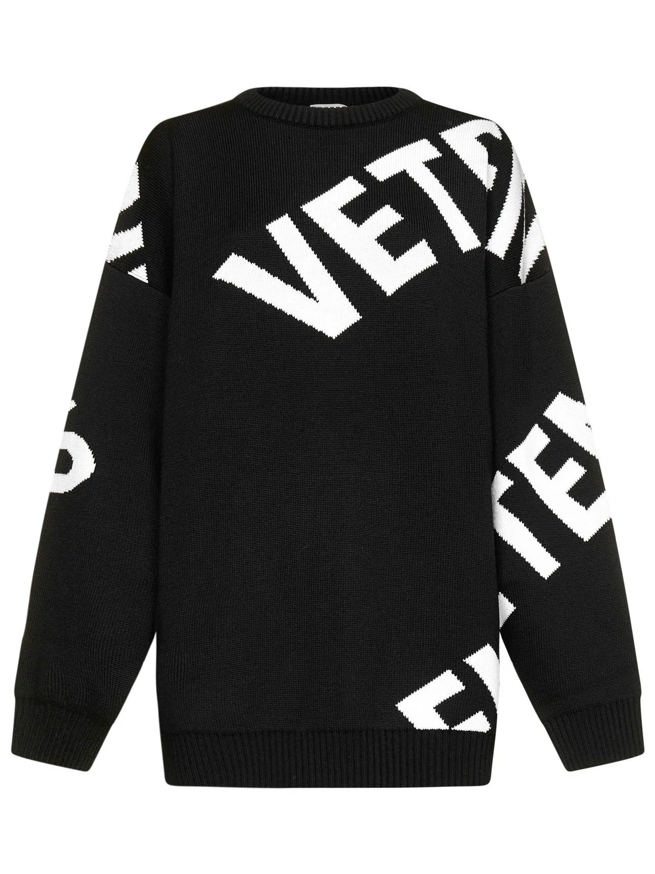 Vetements Logo Intarsia-Knit Jumper