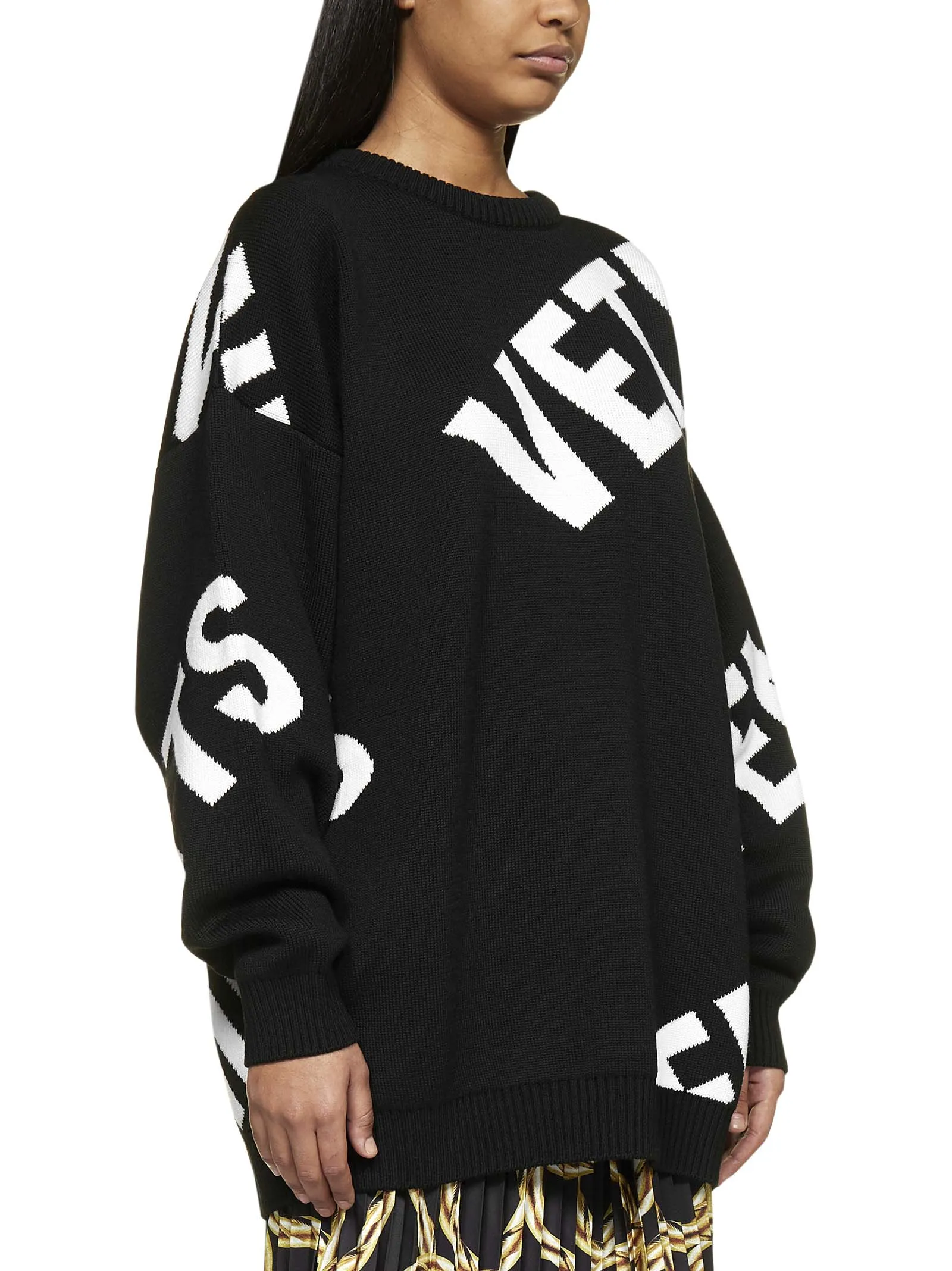 Vetements Logo Intarsia-Knit Jumper