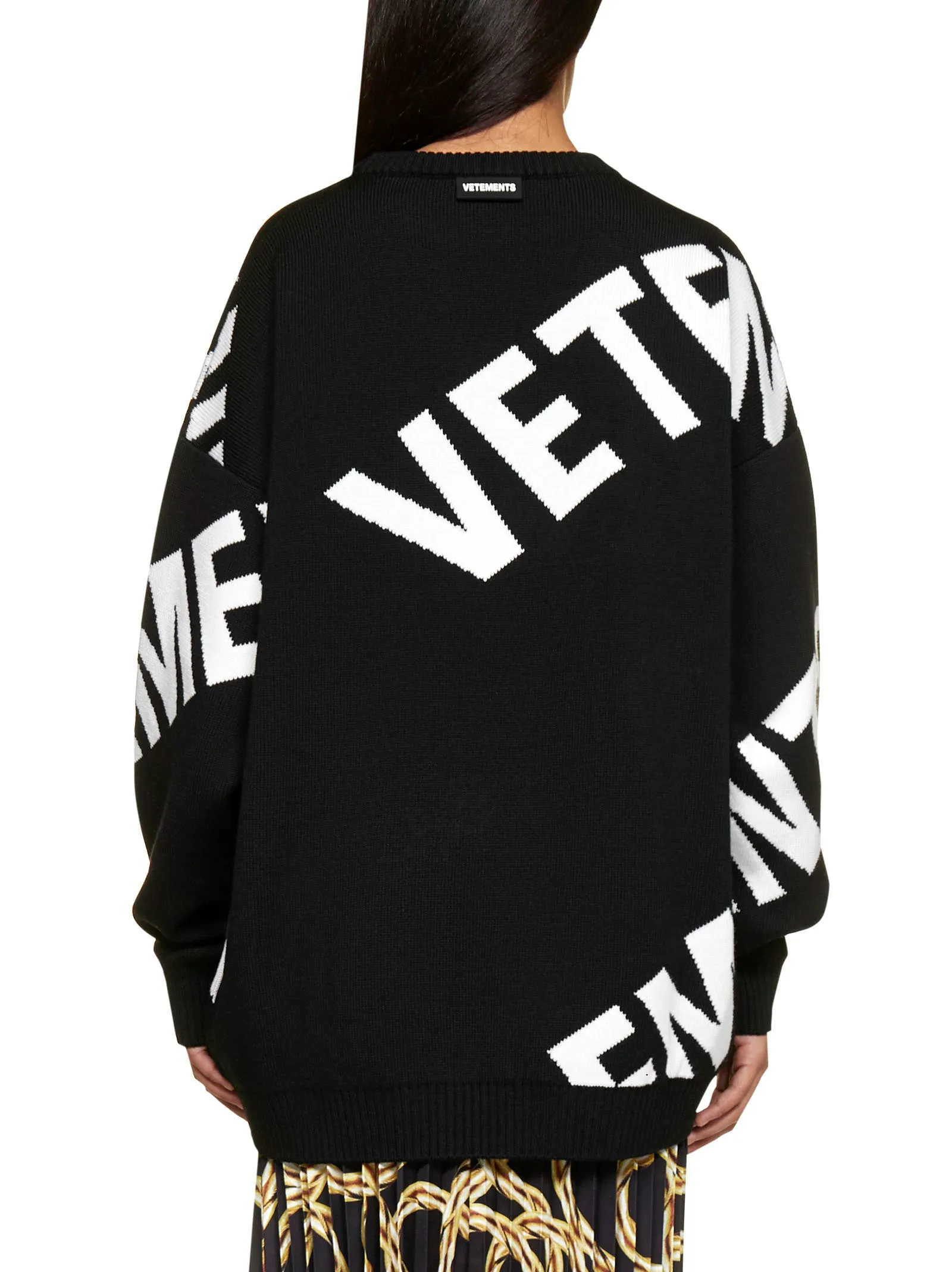 Vetements Logo Intarsia-Knit Jumper