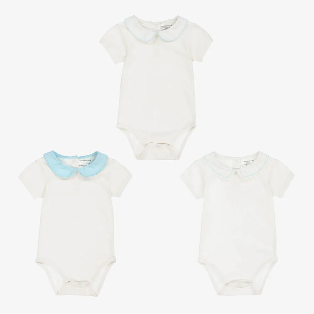 White Organic Cotton Bodysuits (3 Pack)