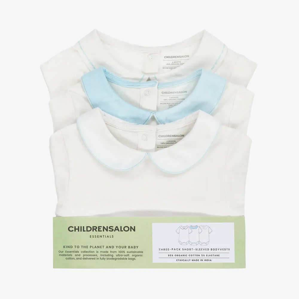 White Organic Cotton Bodysuits (3 Pack)