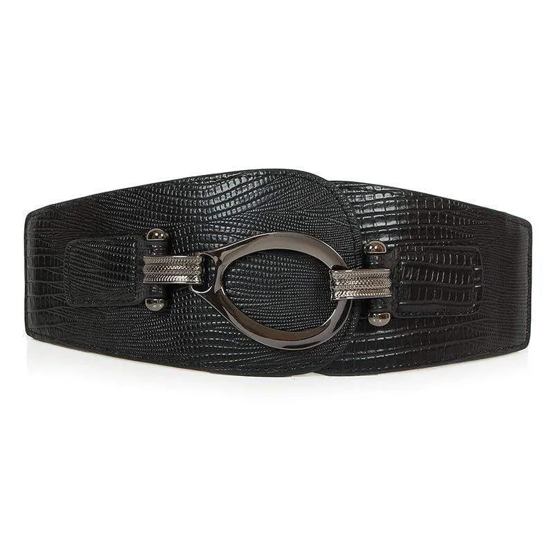 Women's Punk Snakeskin Buckle Dress Belts