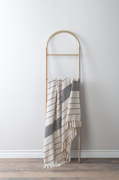 Woven Dot & Stripe Throw