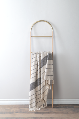 Woven Dot & Stripe Throw